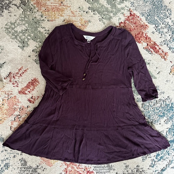 Market & Spruce XXL Petite Women’s Cassi Ruffle Neck Shift Dress with pockets - Picture 11 of 14